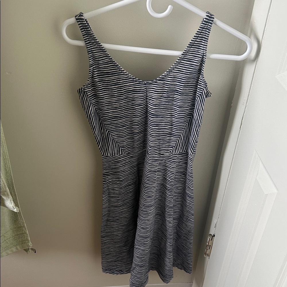 Old Navy Black and White Striped Mini Dress